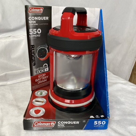 Coleman Conquer Spin Lantern 550 Lumens Rugged Camping Outdoors Hiking LED - Picture 1 of 11